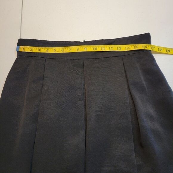 Eliza J Black Faille Midi Pleated Circle Skirt Pockets Women's Plus Size 14 - Picture 6 of 11